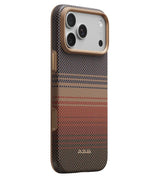 Magsafe Калъф за iPhone 18 Pro Max/ 17 Pro Max, Pitaka Summa Case Sunset, Кафяв