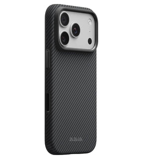 Magsafe Калъф за iPhone 18 Pro/ 17 Pro, Pitaka Summa Case Black/Grey, Черен