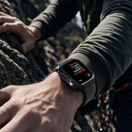 Противоударен Калъф за Apple Watch 12 46mm, Spigen Rugged Armor Case, Черен (7)