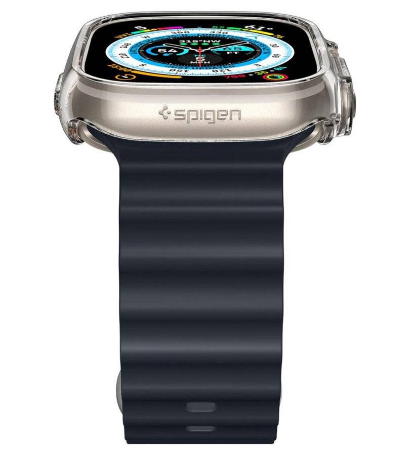 Калъф за Apple Watch Ultra 1/ 2/ 3/ 4 49mm, Spigen Thin Fit Case, Прозрачен (7)