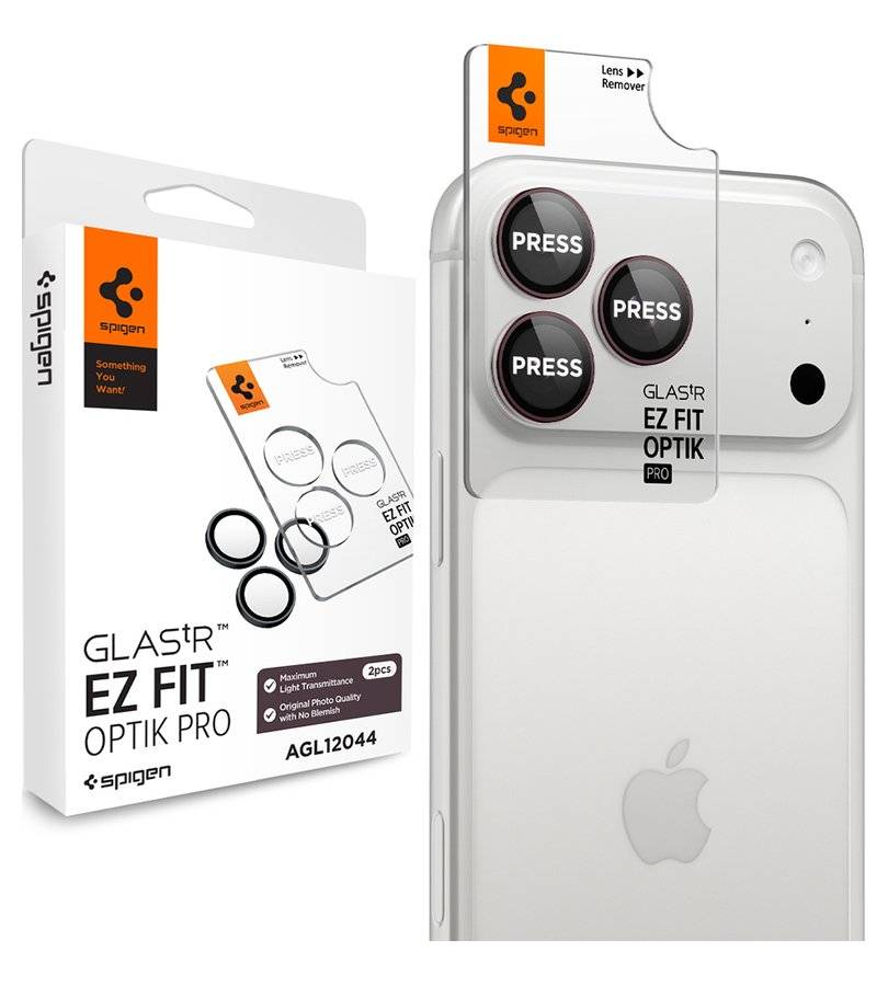Протектор за Камерата на iPhone 18 Pro Max/ 18 Pro, Spigen EZ Fit Optik Pro Glas.tR 2бр. Burgundy, Бордо
