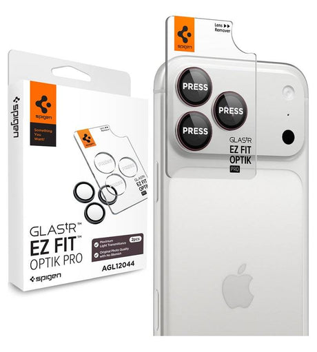 Протектор за Камерата на iPhone 18 Pro Max/ 18 Pro, Spigen EZ Fit Optik Pro Glas.tR 2бр. Burgundy, Бордо