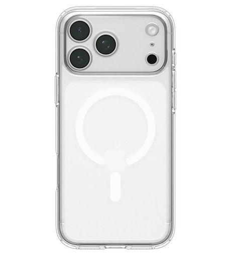 Magsafe Калъф за iPhone 18 Pro/ 17 Pro, Spigen Ultra Hybrid Mag Fit Case Clear/White, Прозрачен (2)