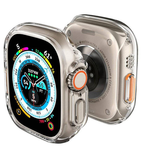 Калъф за Apple Watch Ultra 1/ 2/ 3/ 4 49mm, Spigen Thin Fit Case, Прозрачен (4)