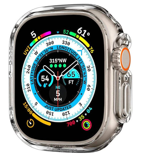 Калъф за Apple Watch Ultra 1/ 2/ 3/ 4 49mm, Spigen Thin Fit Case, Прозрачен (3)