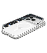 Magsafe Калъф за iPhone 18 Pro/ 17 Pro, Spigen Ultra Hybrid Mag Fit Case Clear/White, Прозрачен (7)