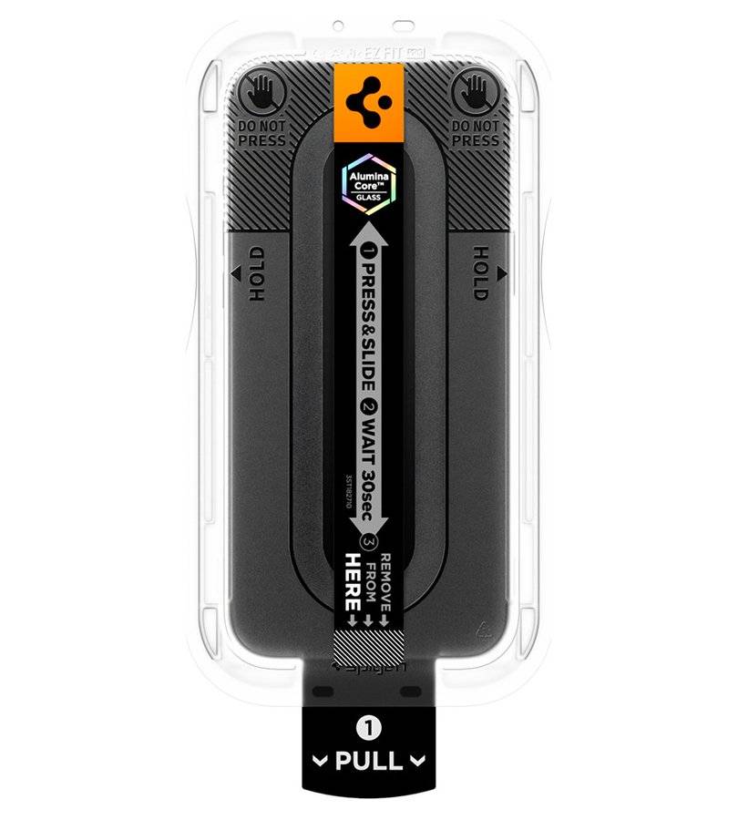 Затъмняващ Протектор за iPhone 18 Pro Max, Spigen Privacy Glas.tR EZ Fit Pro, Черен (4)