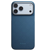 Magsafe Калъф за iPhone 18 Pro/ 17 Pro, Pitaka Edge Case Abyss Blue, Син (3)