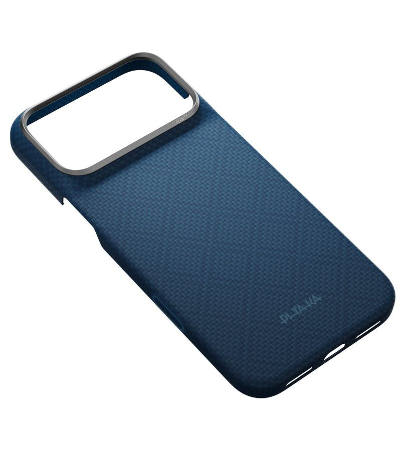 Magsafe Калъф за iPhone 18 Pro Max/ 17 Pro Max, Pitaka Edge Argyle Case Abyss Blue, Син (7)