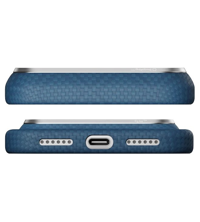 Magsafe Калъф за iPhone 18 Pro/ 17 Pro, Pitaka Edge Case Abyss Blue, Син (7)