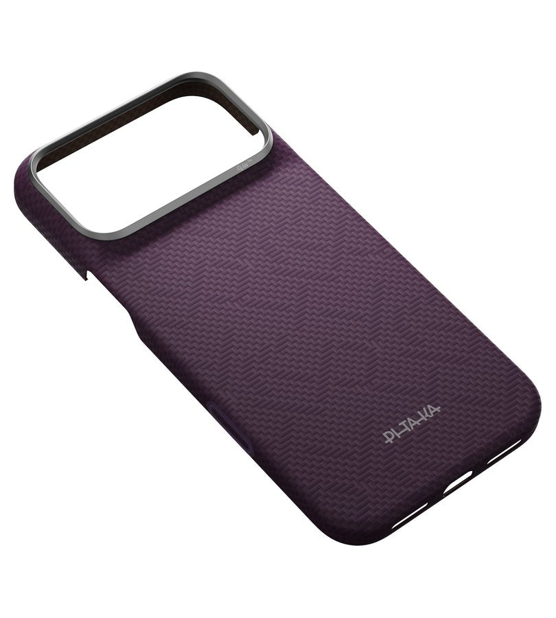 Magsafe Калъф за iPhone 18 Pro Max/ 17 Pro Max, Pitaka Edge PTK Weaving Case Charoite Purple, Лилав (6)
