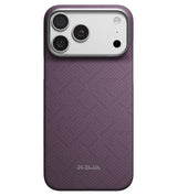 Magsafe Калъф за iPhone 18 Pro Max/ 17 Pro Max, Pitaka Edge PTK Weaving Case Charoite Purple, Лилав (4)