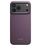 Magsafe Калъф за iPhone 18 Pro Max/ 17 Pro Max, Pitaka Edge PTK Weaving Case Charoite Purple, Лилав (5)