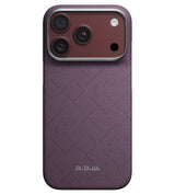 Magsafe Калъф за iPhone 18 Pro/ 17 Pro, Pitaka Edge PTK Weaving Case Charoite Purple, Лилав (2)