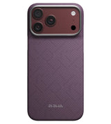 Magsafe Калъф за iPhone 18 Pro Max/ 17 Pro Max, Pitaka Edge PTK Weaving Case Charoite Purple, Лилав (2)