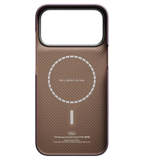 Magsafe Калъф за iPhone 18 Pro Max/ 17 Pro Max, Pitaka Edge PTK Weaving Case Charoite Purple, Лилав (8)