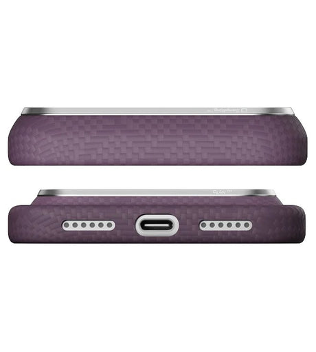 Magsafe Калъф за iPhone 18 Pro Max/ 17 Pro Max, Pitaka Edge PTK Weaving Case Charoite Purple, Лилав (7)