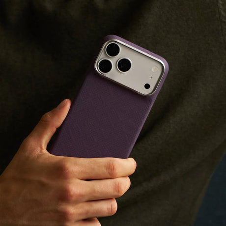 Magsafe Калъф за iPhone 18 Pro Max/ 17 Pro Max, Pitaka Edge PTK Weaving Case Charoite Purple, Лилав (12)