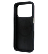 Magsafe Калъф за iPhone 18 Pro Max / iPhone 17 Pro Max, Guess Leather Perforated 4G Mag Case Burgundy, Бордо (6)