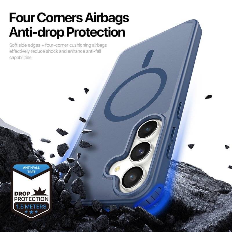 Magsafe Калъф за Samsung S26 FE/ S25 FE, Dux Ducis Yind Mag Case, Син (6)