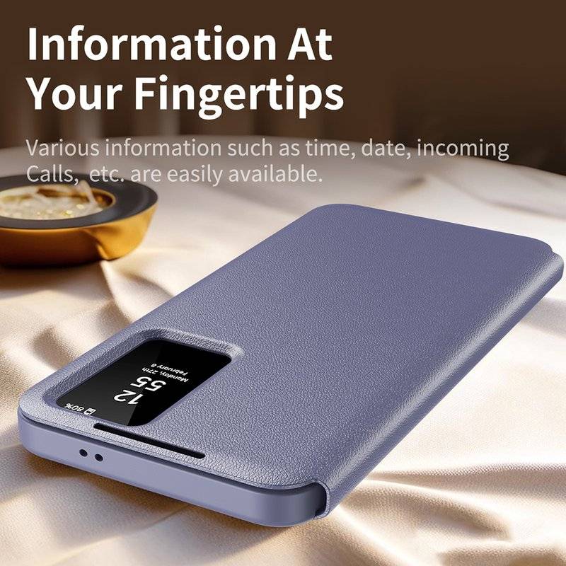 Активен Калъф за Samsung S26 FE, Techsuit SmartView Book Case, Лилав (4)