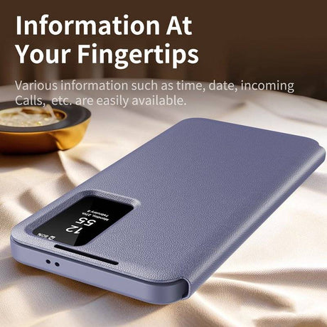 Активен Калъф за Samsung S26 FE, Techsuit SmartView Book Case, Лилав (4)