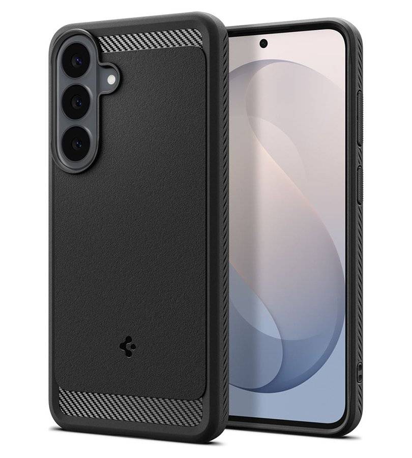 Противоударен Калъф за Samsung S26 FE, Spigen Rugged Armor Case, Черен
