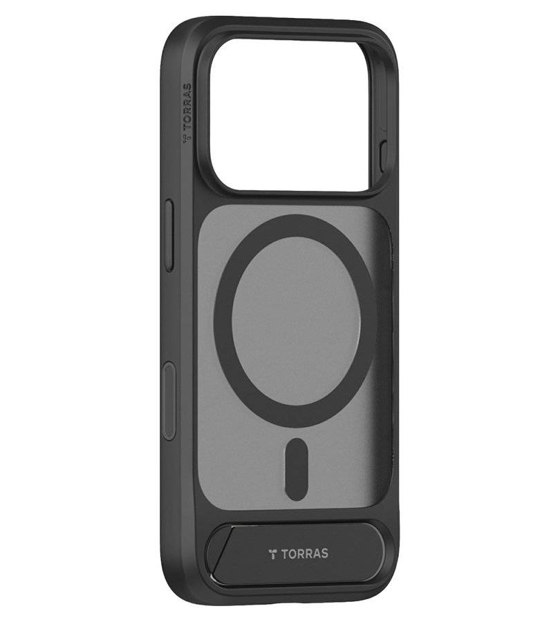 Magsafe Калъф за iPhone 17 Pro Max/ 18 Pro Max, Torras Ostand L1 Guardian Mag Case, Черен (2)