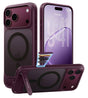 Magsafe Калъф за iPhone 17 Pro Max/ 18 Pro Max, Torras Ostand L1 Guardian Mag Case Burgundy, Бордо