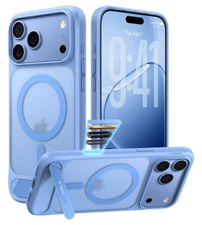 Magsafe Калъф за iPhone 17 Pro Max/ 18 Pro Max, Torras Ostand L1 Guardian Mag Case, Син
