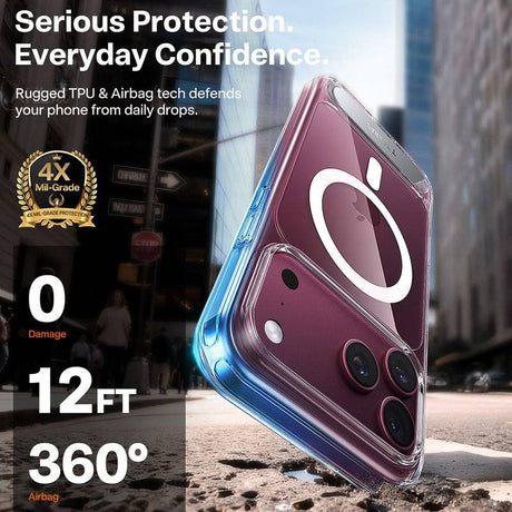 Magsafe Калъф за iPhone 17 Pro Max/ 18 Pro Max, Torras Ostand L1 Guardian Mag Case, Прозрачен (5)