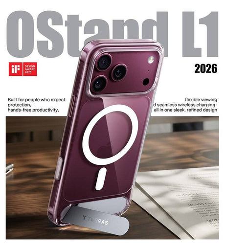 Magsafe Калъф за iPhone 17 Pro Max/ 18 Pro Max, Torras Ostand L1 Guardian Mag Case, Прозрачен (4)