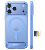 Magsafe Калъф за iPhone 17 Pro Max/ 18 Pro Max, Torras Ostand L1 Guardian Mag Case, Син (3)