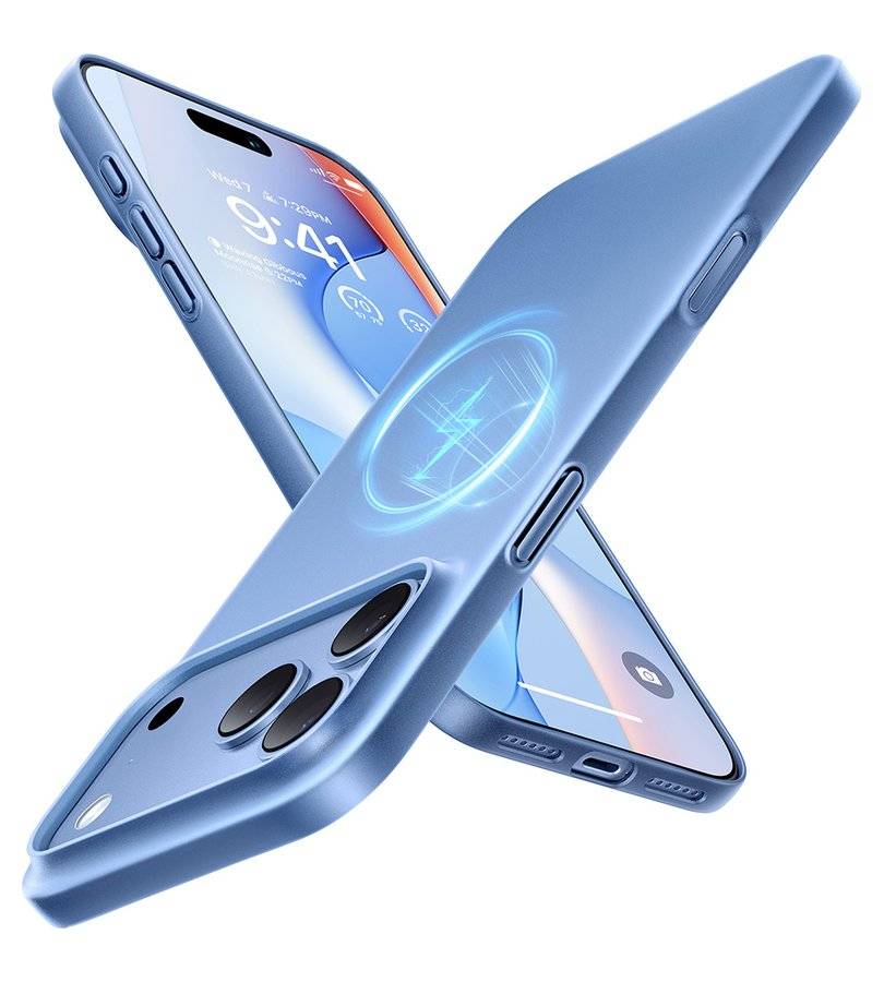 Magsafe Калъф за iPhone 17 Pro Max/ 18 Pro Max, Torras OriginFit-Mag Case, Син