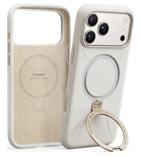 Magsafe Калъф за iPhone 17 Pro Max/ 18 Pro Max, Torras QPRO Silicone Mag Case, Бял (2)