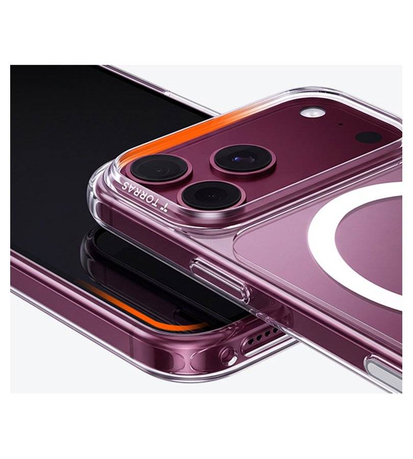 Magsafe Калъф за iPhone 17 Pro Max/ 18 Pro Max, Torras Guardian Mag Case, Прозрачен (4)