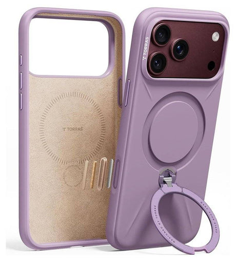 Magsafe Калъф за iPhone 17 Pro Max/ 18 Pro Max, Torras QPRO Silicone Mag Case, Лилав (2)