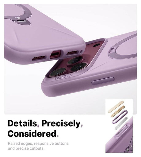 Magsafe Калъф за iPhone 17 Pro Max/ 18 Pro Max, Torras QPRO Silicone Mag Case, Лилав (4)