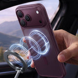 Magsafe Калъф за iPhone 17 Pro Max/ 18 Pro Max, Torras Guardian Magnetic Case Burgundy, Бордо (7)