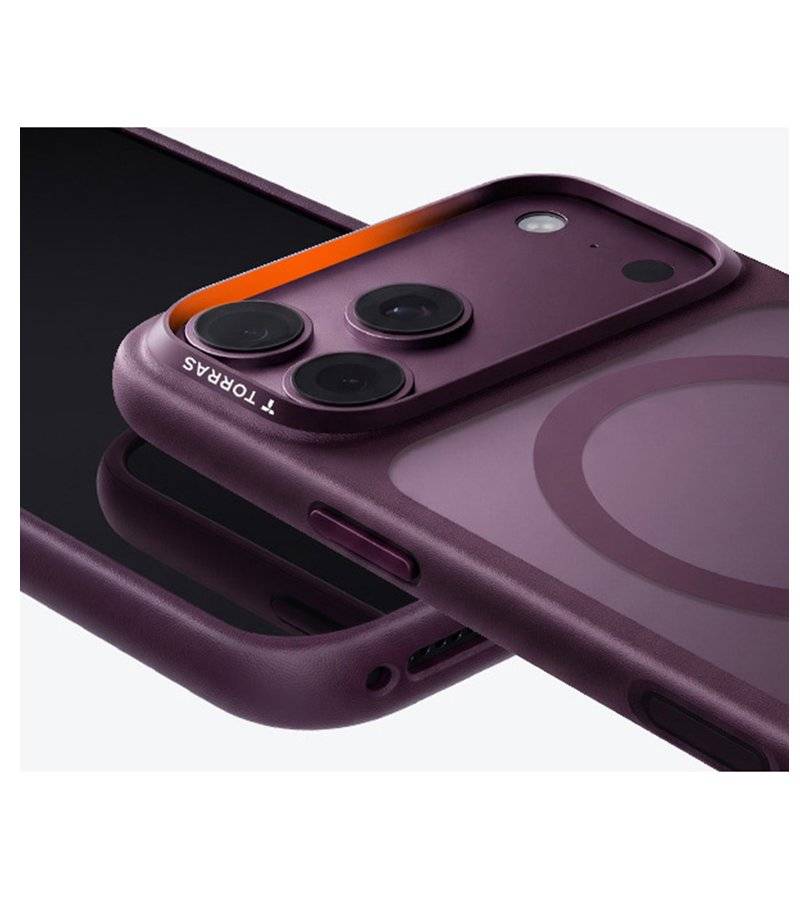 Magsafe Калъф за iPhone 17 Pro Max/ 18 Pro Max, Torras Guardian Magnetic Case Burgundy, Бордо (6)
