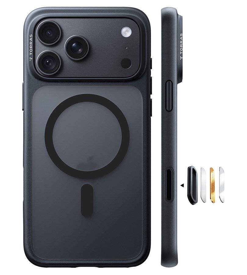 Magsafe Калъф за iPhone 17 Pro Max/ 18 Pro Max, Torras Guardian Mag Case, Черен