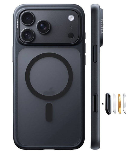 Magsafe Калъф за iPhone 17 Pro Max/ 18 Pro Max, Torras Guardian Mag Case, Черен