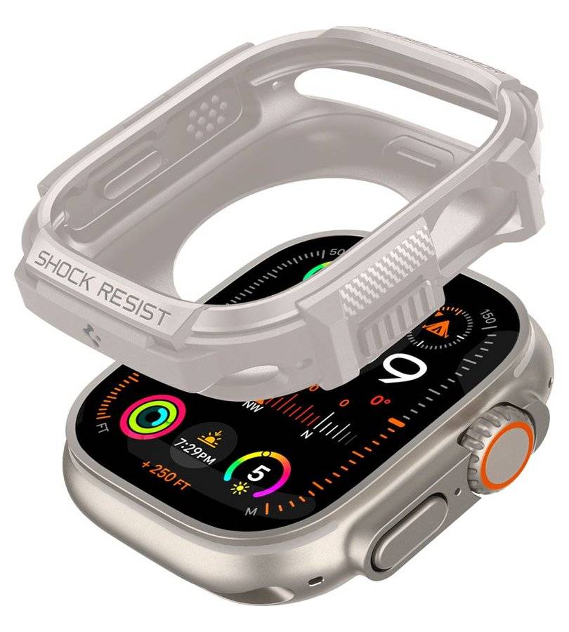 Противоударен Калъф за Apple Watch 1/ 2/ 3/ 4, Spigen Rugged Armor Case, Бежов (15)