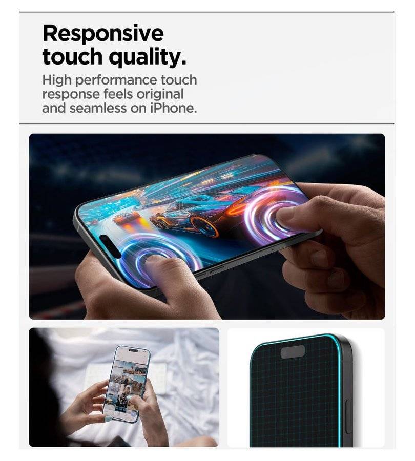 Стъклен Протектор за iPhone 18 Pro/ 17 Pro, Spigen Align Master Slim Glas.tR 3бр., Прозрачен (2)
