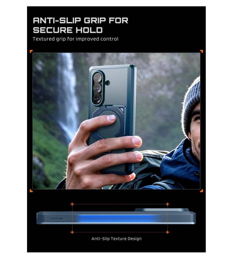 Magsafe Тънък Калъф за Samsung Z Fold 8 Ultra, Spigen AirSkin Zero Mag Fit Case Clear/White, Прозрачен (10)