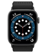 Текстилна Каишка за Apple Watch Ultra/ 12/ 11/ 10/ 9/ 8/ SE, Spigen Fit Lite Band, Черен (3)