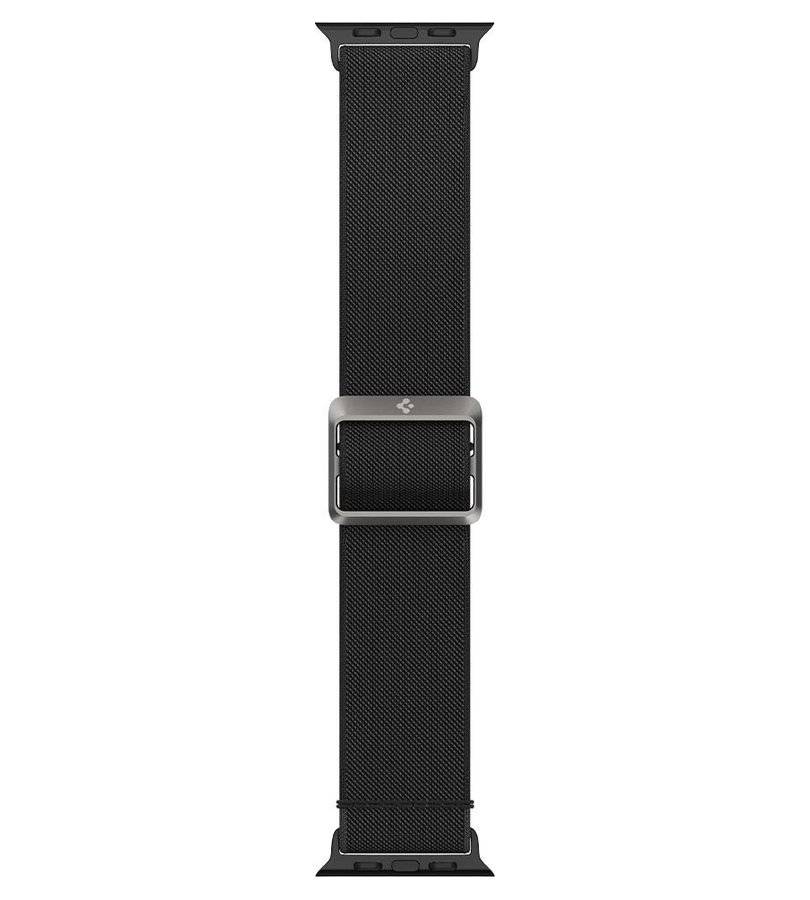 Текстилна Каишка за Apple Watch Ultra/ 12/ 11/ 10/ 9/ 8/ SE, Spigen Fit Lite Band, Черен (5)