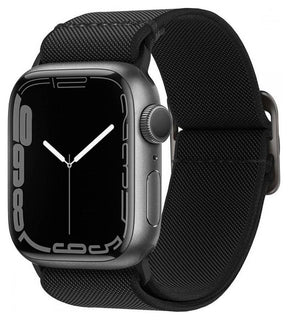 Текстилна Каишка за Apple Watch Ultra/ 12/ 11/ 10/ 9/ 8/ SE, Spigen Fit Lite Band, Черен