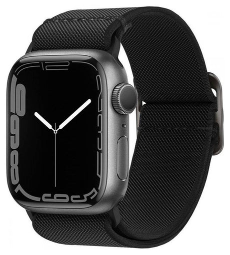 Текстилна Каишка за Apple Watch Ultra/ 12/ 11/ 10/ 9/ 8/ SE, Spigen Fit Lite Band, Черен