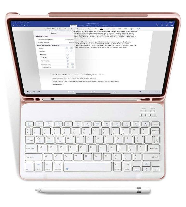 Калъф с Клавиатура за iPad 11th A16/ 10th, Tech-Protect SC Pen Keyboard Case, Розов (2)